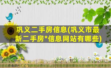 巩义二手房信息(巩义市最新二手房*信息网站有哪些)插图