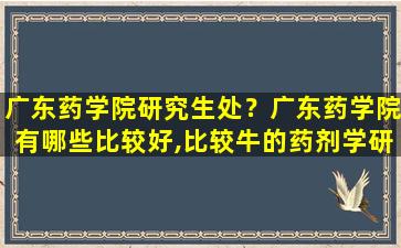 广东*学院研究生处？广东*学院有哪些比较好,比较牛的*剂学研究生导师