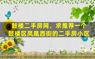 鼓楼二手房网，求推荐一个鼓楼区凤凰西街的二手房小区
